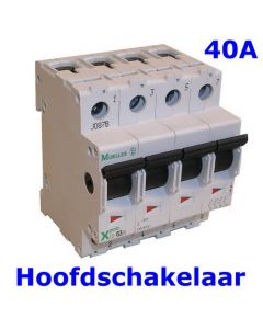 HOOFDSCHAKELAAR 4-POLIG 40A  EATON