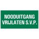 BORD VLUCHTWEG 15X30 NOODUITG.VRIJLATEN
