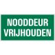 BORD VLUCHTWEG 15X30 NOODDEUR VRIJLATEN