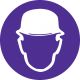 PICTOGRAM ROND 15 VEILIGHEIDSHELM DRAGEN