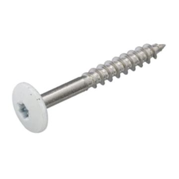 TRESPA SCHROEVEN 4.8X25 WIT RVS 100 ST