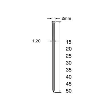 BRADS DUTACK 1.2X35 MM RVS 5000-ST