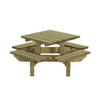 PICKNICKTAFEL KINDER VIERKANT 125x125 35