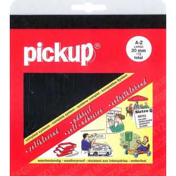 PLAKLETTERS 20 MM ZWART 172-STK