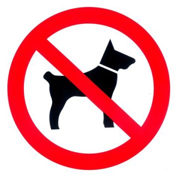 BORD ROND 300MM 'VERBODEN VOOR HONDEN'