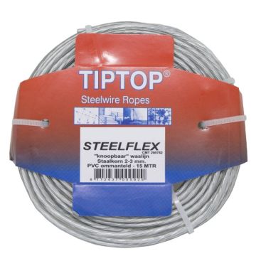 WASLIJNDRAAD 10 MTR TIPTOP STEELFLEX
