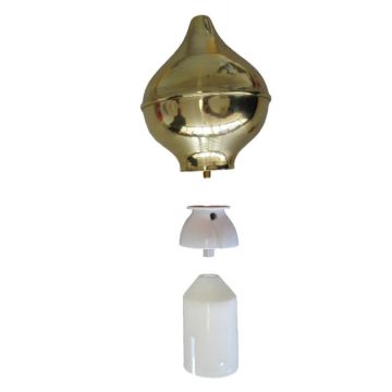 VLAGGENKNOP PEER GOUD MESSING TOP 60MM