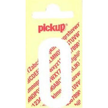 PLAKLETTER O 90MM WIT NOBEL