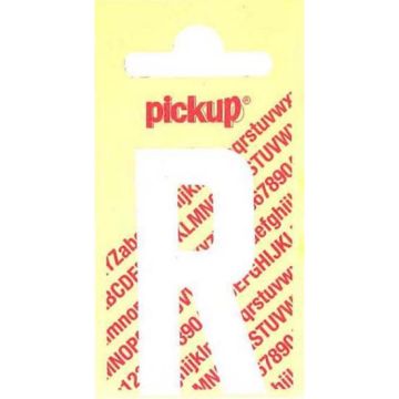 PLAKLETTER R 90MM WIT NOBEL