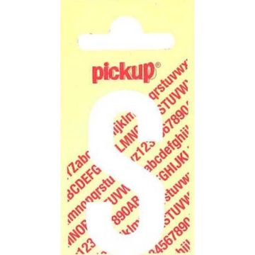 PLAKLETTER S 90MM WIT NOBEL