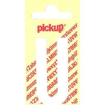 PLAKLETTER U 90MM WIT NOBEL