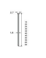 BRADS DUTACK 1.6X25 CNK 2500-ST