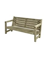 LOUNGEBANK DRIEZITS 180 CM GEIMPREGNEERD