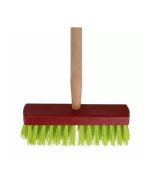 KINDERBEZEM ROOD/GROEN M/STEEL