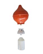 VLAGGENKNOP PEER ORANJE ALU TOP 65MM