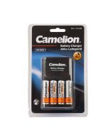 BATTERIJLADER + 4xAA NI-MH  CAMELION