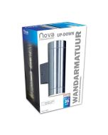 WANDLAMP NOVA UP-DOWN LED ALU GEBORSTELD
