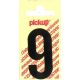 PLAKCIJFER 9 60 MM ZWART NOBEL