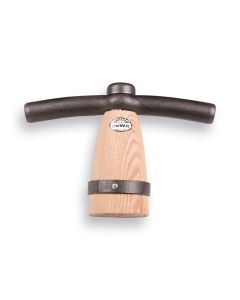 TEGELKLOPPER MET HOUTEN KLOS  DE WIT