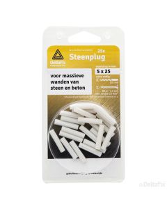 PLUGGEN WIT   5X25 MM 25-STK