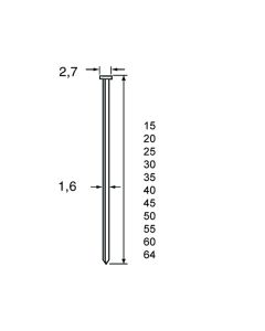 BRADS DUTACK 1.6X50 RVS 2500-ST