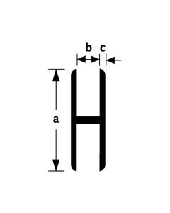 ALU H-PROFIEL 30x10x1.5