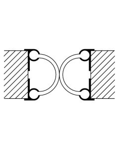 DEURNAALDPROFIEL 250CM SET VOOR 2 DEUREN