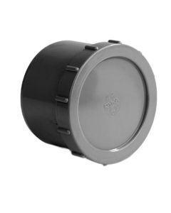 EINDSTUK 125 MM PVC + SCHROEFDEKSEL