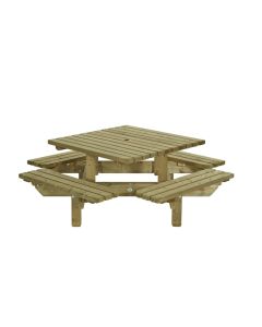PICKNICKTAFEL VIERKANT 195x195CM 45MM