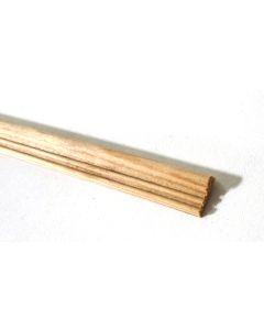 DECORLIJST 5X14MM 2.70MTR GRENEN