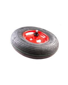 KRUIWAGEN WIEL STAAL+BAND AS 130MM 2PLY