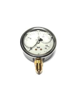 MANOMETER 0- 40 BAR RVS GLYC 63MM OA