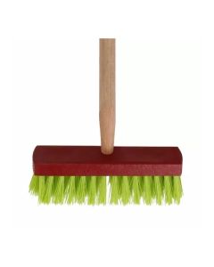 KINDERBEZEM ROOD/GROEN M/STEEL