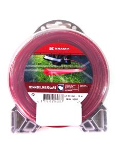 WEED-EATER DRAAD 2.4MM 15-M VIERK. ROOD