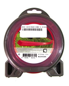 WEED-EATER DRAAD 3.0MM 15-M VIERK. ROOD