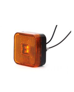 BREEDTELAMP LED ORANJE 12/24V 65x65x28