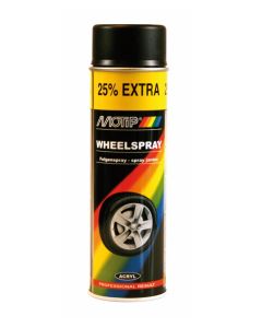 WHEELSPRAY 500ML ZWART GLANS MOTIP