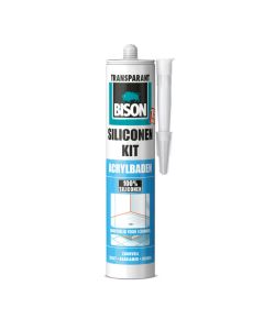 SILICONONEKIT ACRYLBADEN TRANSP.  BISON