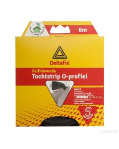 TOCHTSTRIP O-ZWART 9x6MM 6-MTR