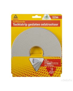 TOCHTSTRIP PVC GRIJS 9x4 MM 12-MTR