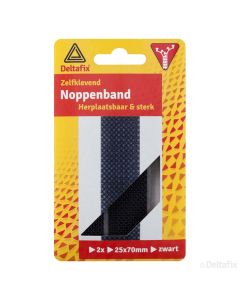 NOPPEN STRIPS 70X25MM 2-ST ZWART