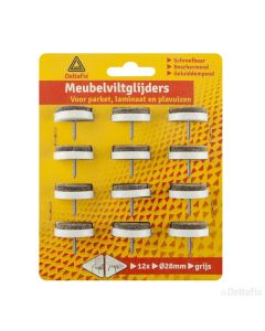 VILTGLIJDER 20MM SCHROEF GRIJS