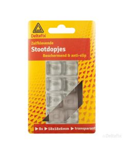 STOOTDOPJES 18X18X6MM 8-ST TRANSPARANT