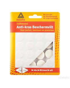 ANTI-KRASVILT ROND 22MM WIT 16-ST