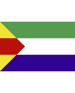 Blidtse vlag met wolken achtergrond