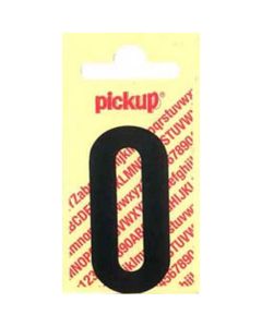 PLAKCIJFER 0 60 MM ZWART NOBEL