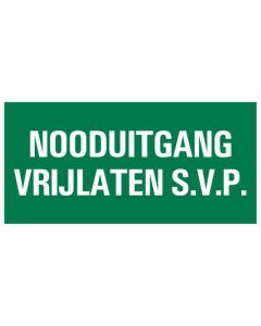 BORD VLUCHTWEG 15X30 NOODUITG.VRIJLATEN