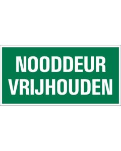 BORD VLUCHTWEG 15X30 NOODDEUR VRIJLATEN