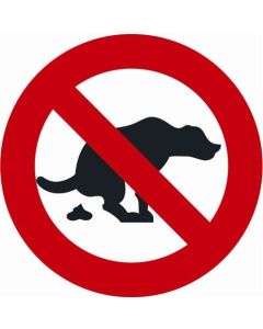 BORD ROND 300MM 'HIER GEEN HONDENPOEP'