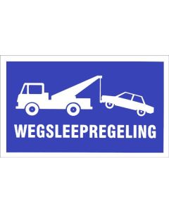 BORD 330X200MM 'WEGSLEEPZONE' NL TEKST